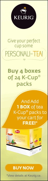 Buy 4 boxes of 24 K-Cup® packs and Add 1 box of tea K-Cup® packs to your cart for FREE!