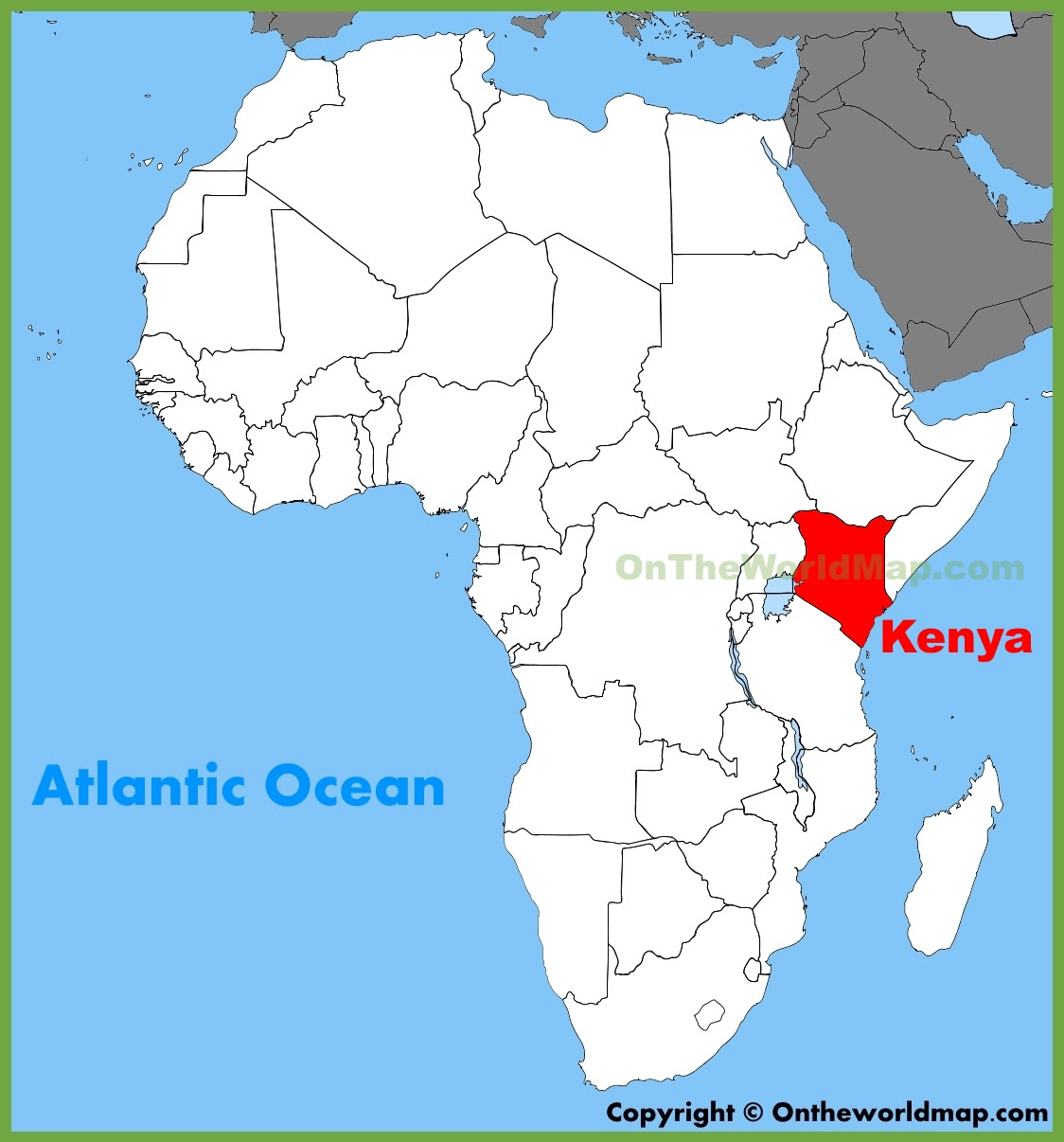 Kenya On Africa Map Kenya location on the Africa map