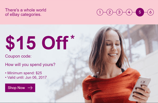 eBay Coupon Code: $15 off $25 Promotion (Targeted)