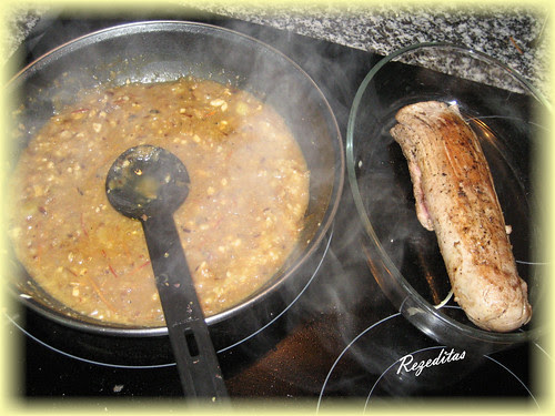 SOLOMILLO DE CERDO CON SALSA DE QUESO Y NARANJA