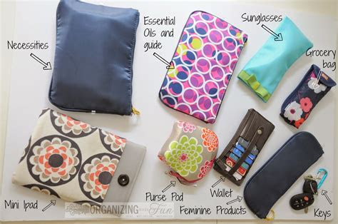 ways organize purse organizing fun