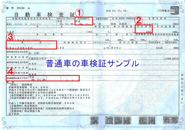 車検証の見方について 東モータース