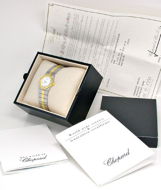 Foto 5, Chopard St.Moritz Damen Dia-Ziff. Stahlgold Topuhr Neuz, U1981