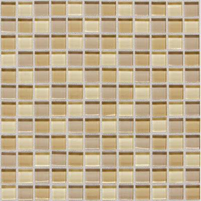 Legacy Glass 1 x 1 Mosaic Tile in Sand Blend