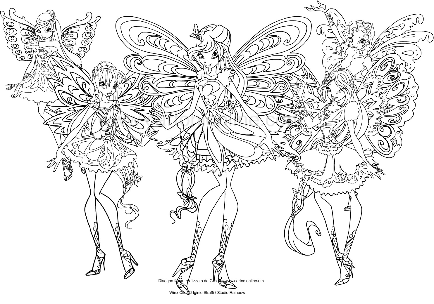 Disegno delle Winx Club Butterflix da stampare e colorare