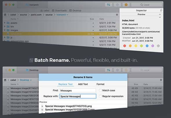 Transmit 5 Mac app web design