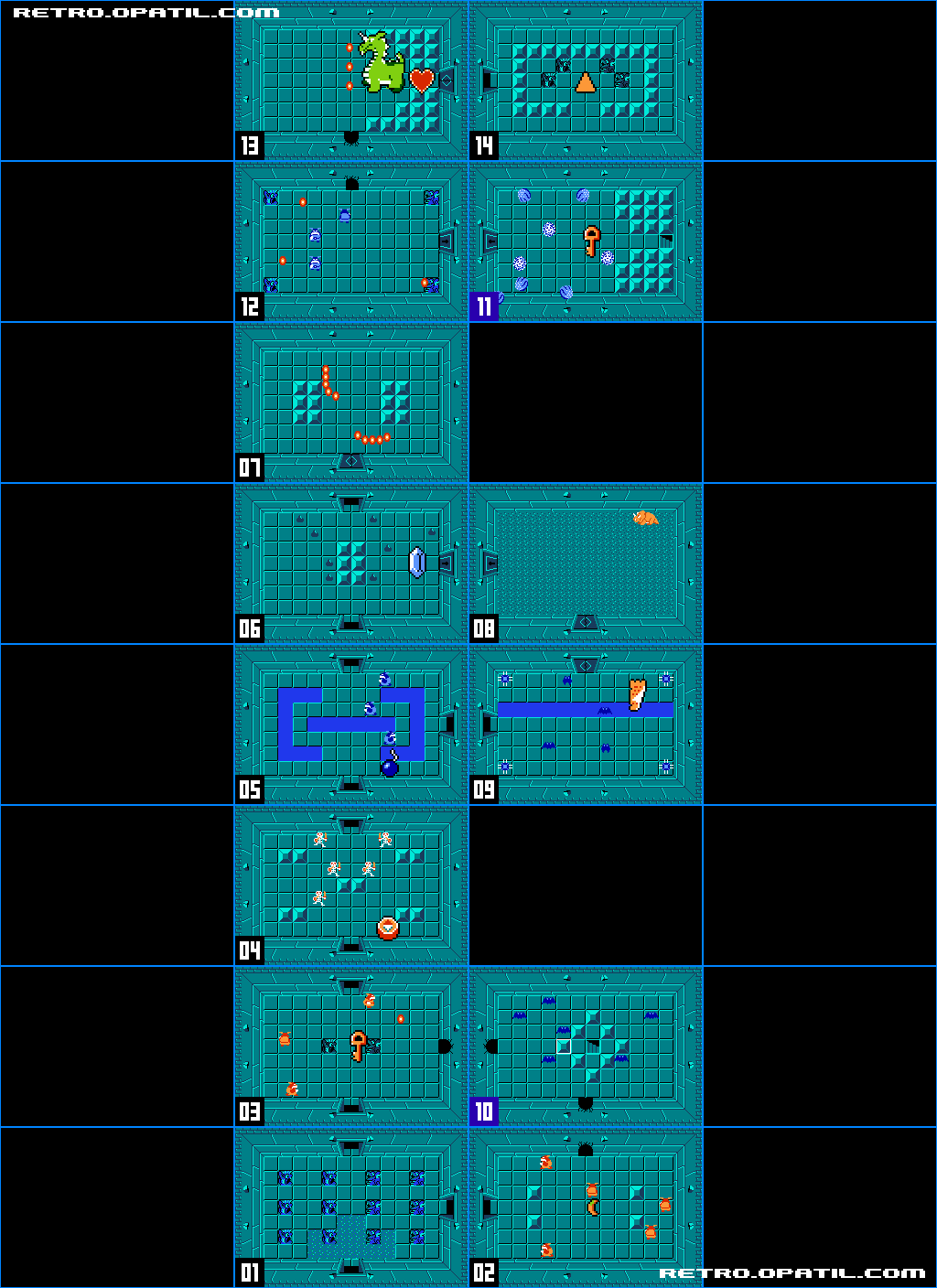 裏 Level1 迷宮マップ ゼルダの伝説 The Legend Of Zelda 攻略 レトロゲーム攻略メモ