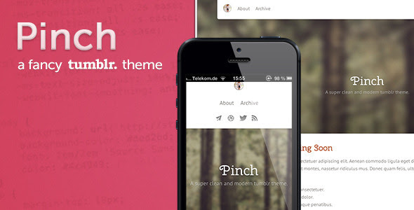 Images for Pinch - a fancy tumblr theme Tumblr Blogging