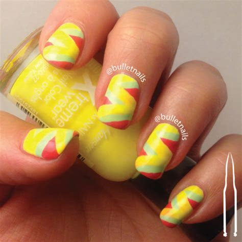 mix  red yellow  green  creative  fun nail art