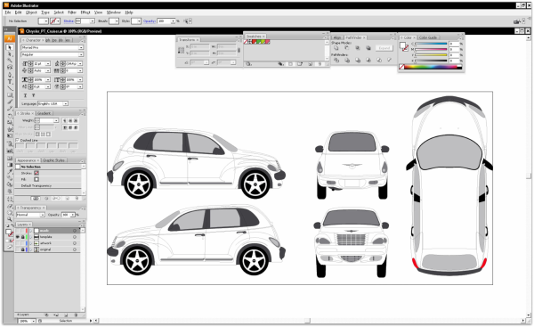 vehicle wrap design using a template