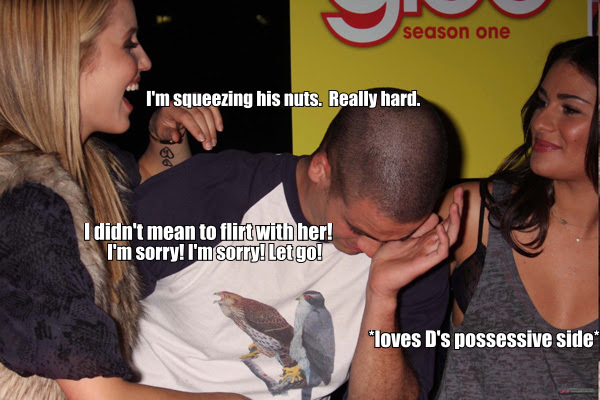 Lea Michele, Dianna Agron and Cory Monteith have stripped down to spice up