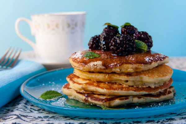 Berry buttermilk pancakes