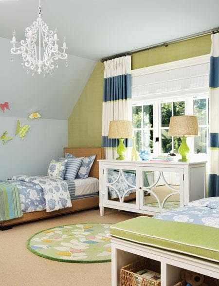 Horizontal Striped Curtains - Contemporary - girl's room - House ...