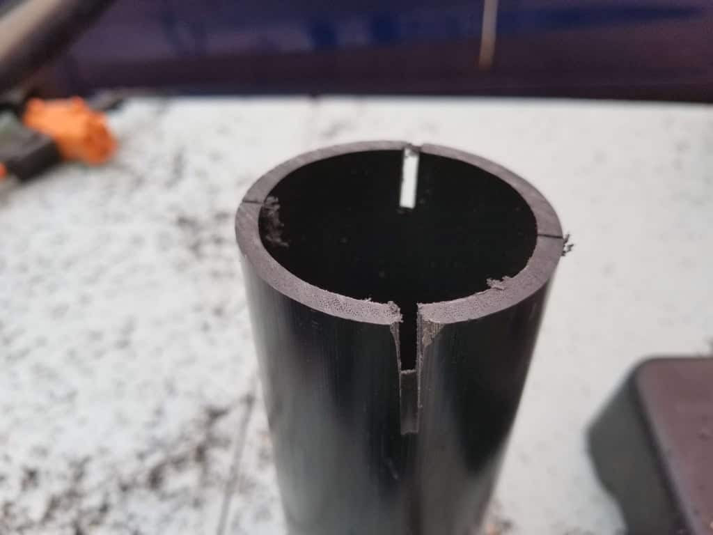PVC tube notch