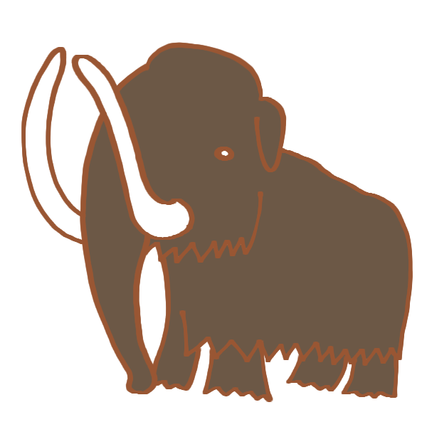 マンモスのイラスト かわいいフリー素材が無料のイラストレイン