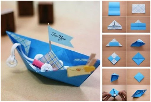 How to make origami boat for you step by step DIY tutorial 