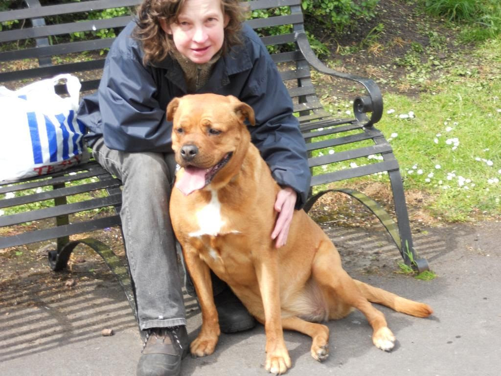 Sitting in the park with Mum.