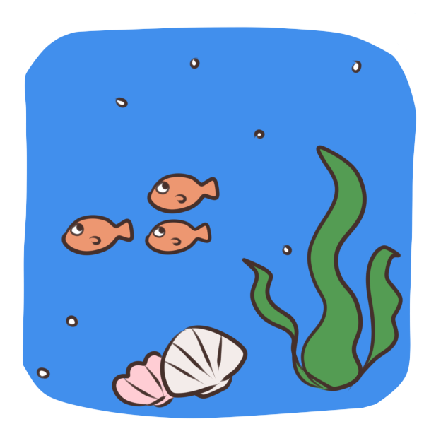 海中のイラスト かわいいフリー素材が無料のイラストレイン