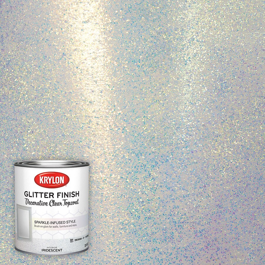 Krylon Iridescent Latex Glitter Paint 1 Quart In The Craft Paint Department At Lowes Com