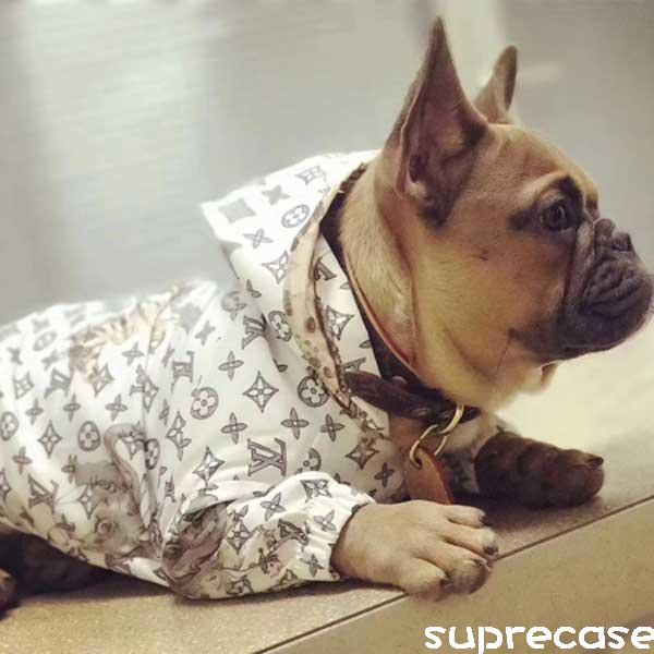 ヴィトン 犬服 ブラント ペット服 ドッグウェア モノグラム 猫用服 フード付き おしゃれ