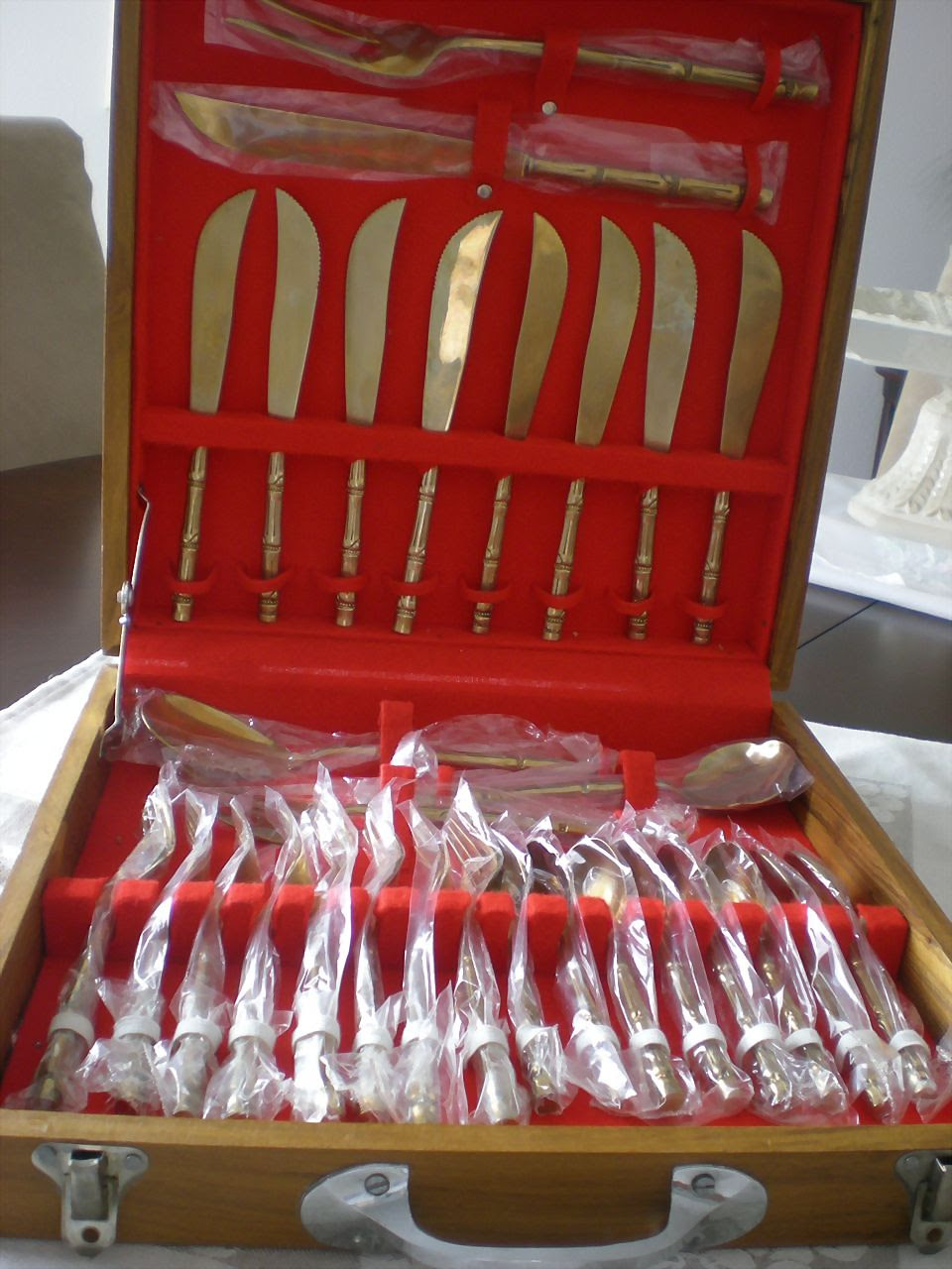 Thailand Nickel Bronze Brass Flatware for Eight from beescorner on
