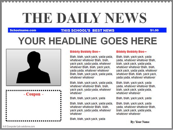Free Newspaper Template Png Download Free Newspaper Template Png Png Images Free Cliparts On Clipart Library