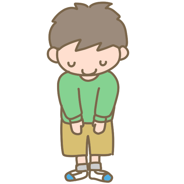 挨拶をする男の子のイラスト かわいいフリー素材が無料のイラストレイン