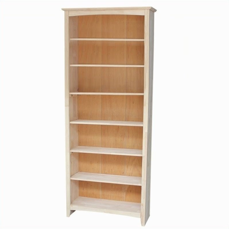 International Concepts Home Accents Unfinished 84 Shaker Bookcase