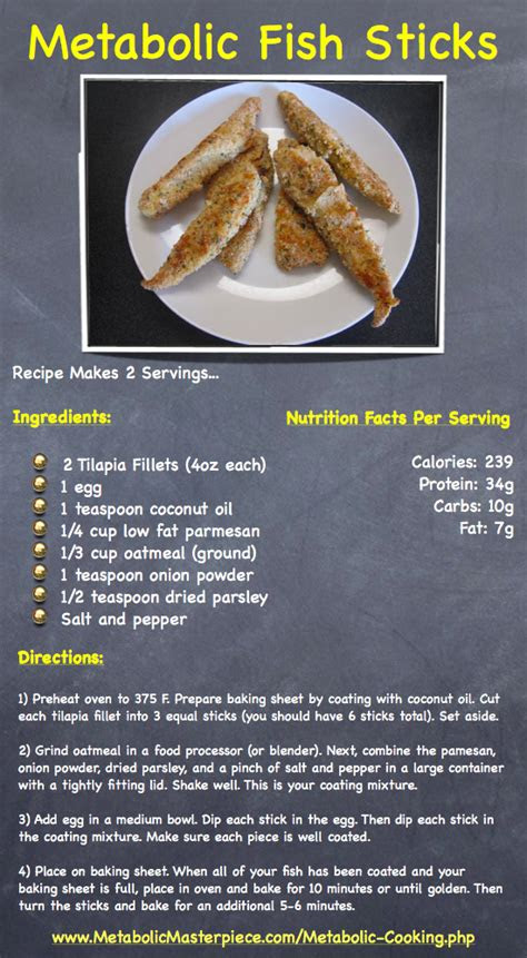 metabolic cooking delicious metabolic fish stick recipe