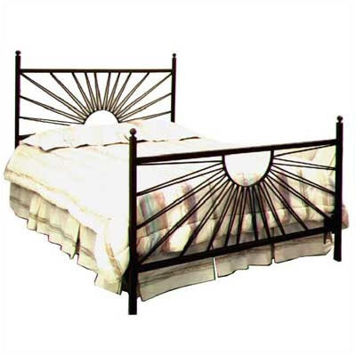 El Sol Bed with Frame Metal Finish: Gun Metal, Size: Full