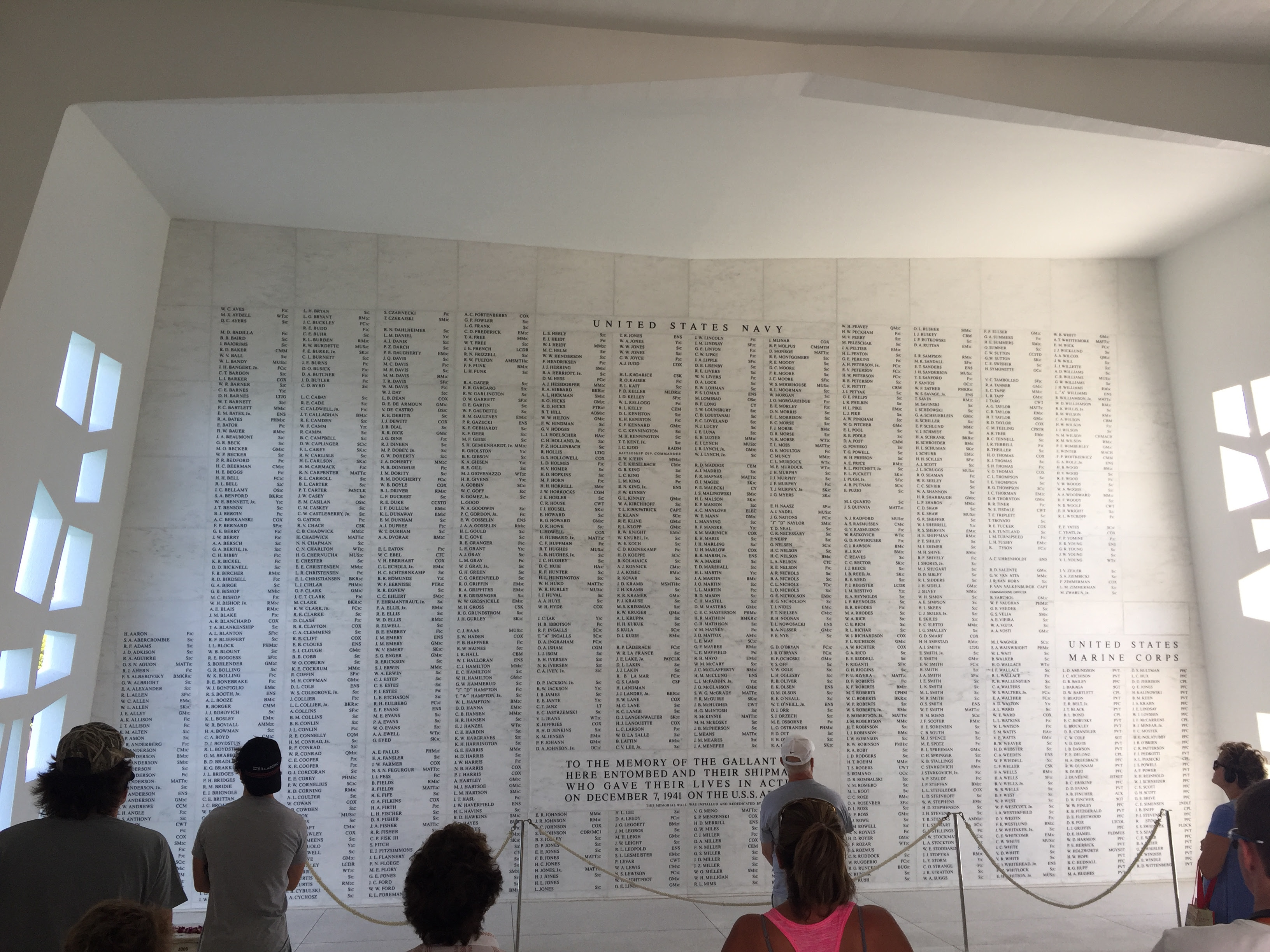 陣亡將士紀念館里的石碑，他們的名字被銘記在這裏……