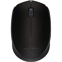 Logitech B170 Wireless Mouse, 2.4 GHz with USB Nano Receiver, Optical Tracking, 12-Months Battery Life, Ambidextrous, PC/Mac/Laptop - Black