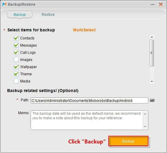 Moborobo Backup