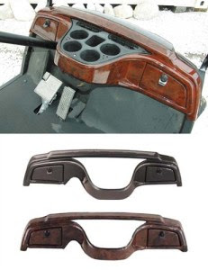 custom golf cart dash woodgrain carbon fiber