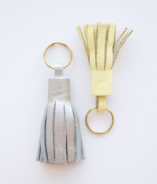 DIY Leather Tassel Keyring