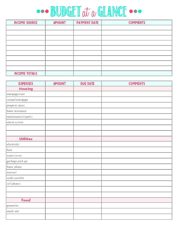 Family Binder Budgeting Printables - Clean and Scentsible