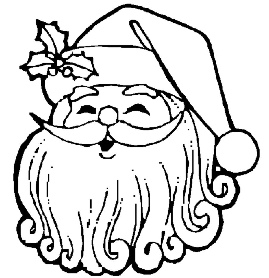 Disegno di Babbo Natale Sorridente da scaricare