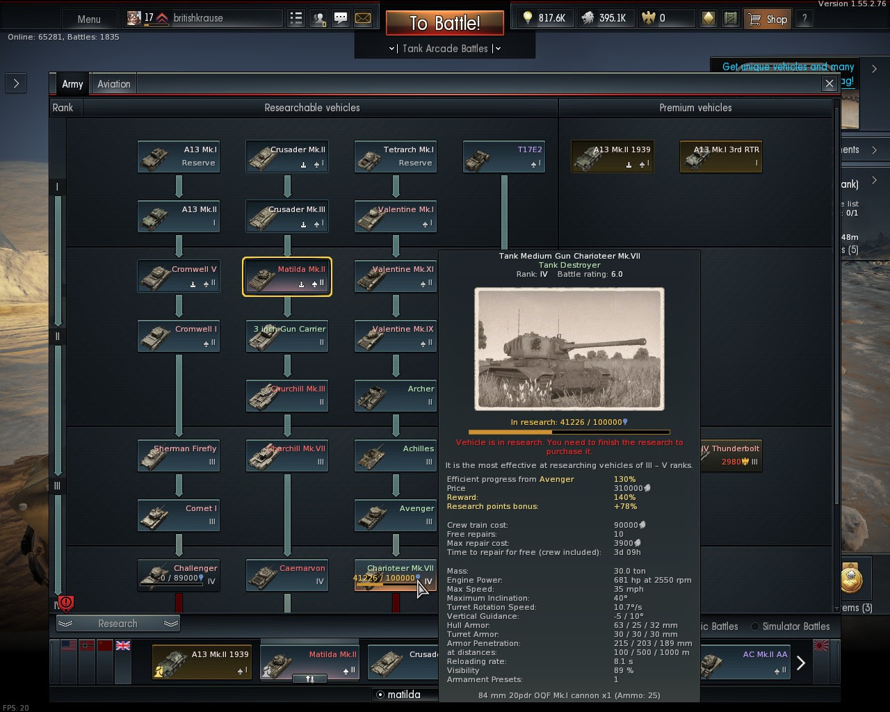 Researching British Tanks Past Tier 2 General Discussion War Thunder Official Forum