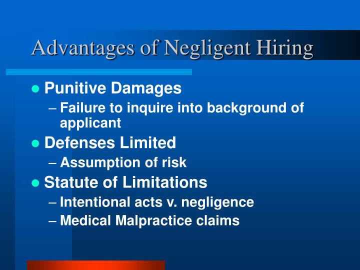 Ppt Litigating Negligent Hiring Cases Powerpoint Presentation Id 6267415