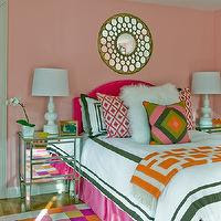 Pink Dresser - Contemporary - girl's room - Benjamin Moore Stem Green