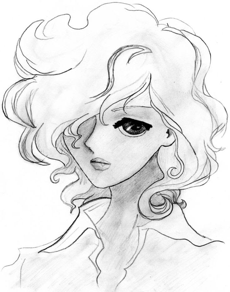 Anime Girl With Curly Hair Clip Art Library