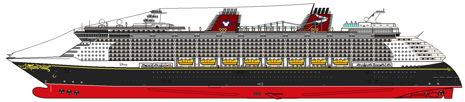 drawing a cruise ship