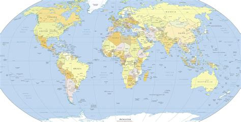 map   world  countries  cities labeled