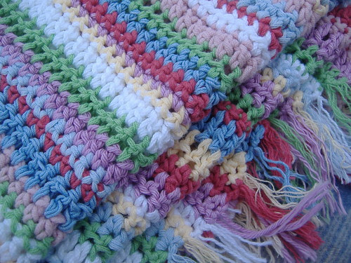 baby afghan (closeup with tassel)