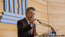 Frankreich Juan Manuel Santos, Präsident Kolumbien bei der UNESCO