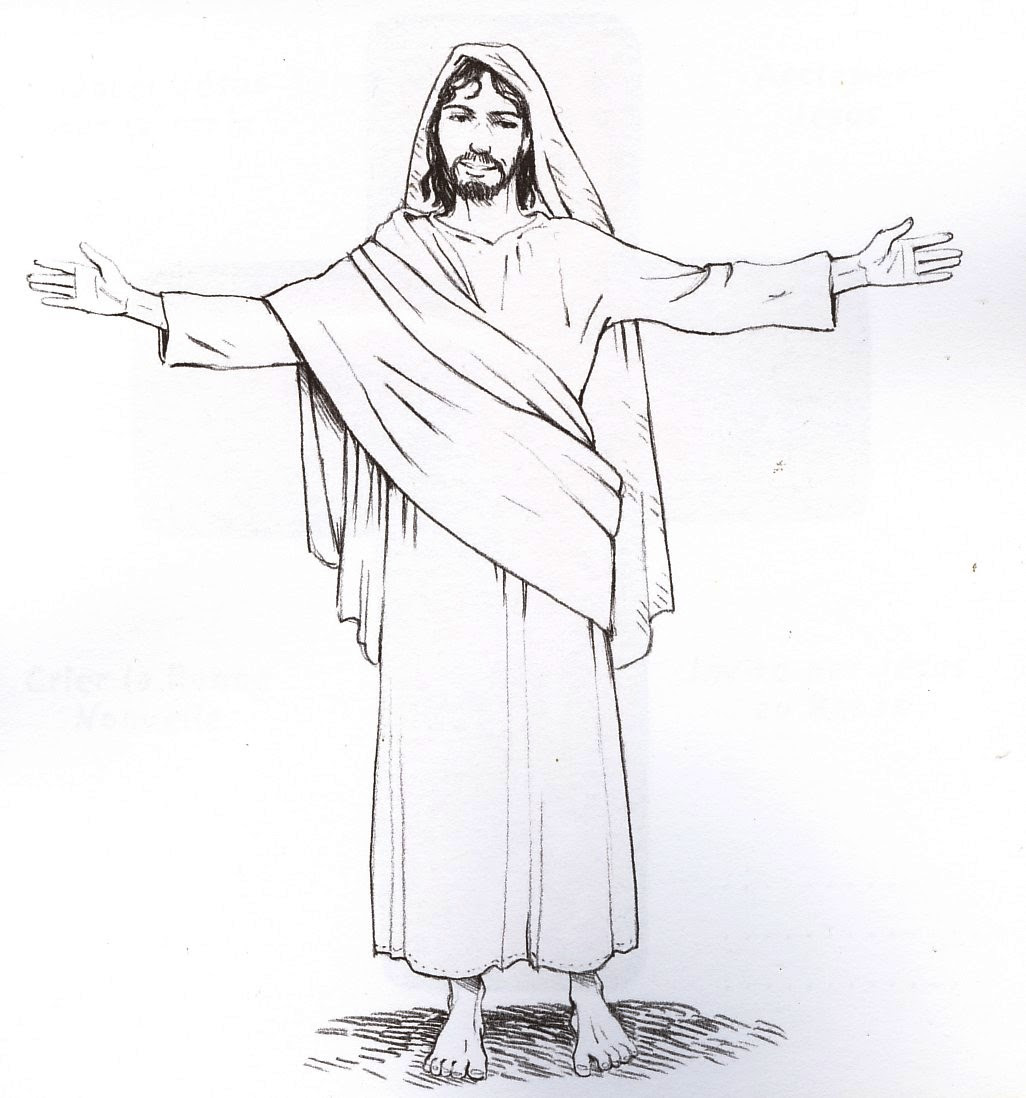 Dessin dessin de jésus a colorier