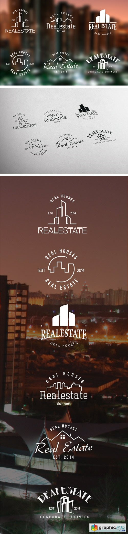 Real Estate Retro Vintage Badges