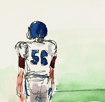 Penn sprint football player, UPenn vs. FPU, Ashburnham, Massachusetts