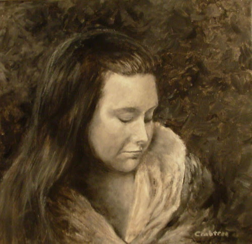 portrait painting background. portrait painting atelier.