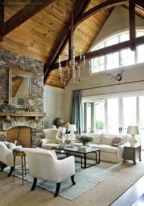 17 Charming Living Room Designs With Vaulted Ceiling